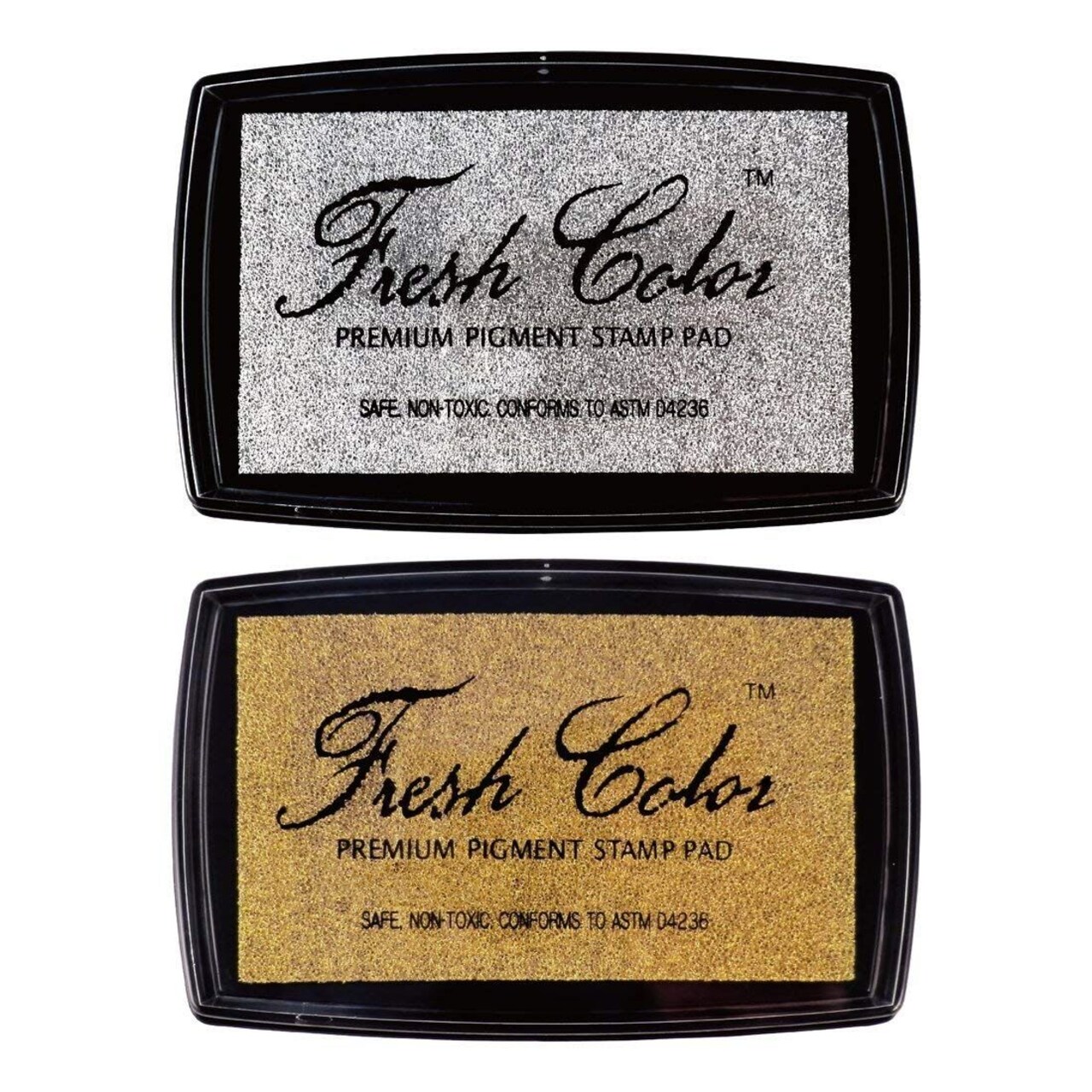 Stamp Pad; Ink Pads for Rubber Stamps; Wedding Card; Wedding Invitation; Stamps for Crafts; Scrapbooking Supplies; Card Making; Permanent Ink Pads; Non Toxic; Safe (Gold Ink Pad)